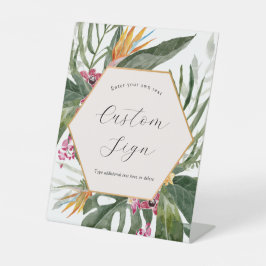 熱帯フローラカスタム文字徴候 台座サイン