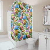 熱帯フローラカラフルラン夏 シャワーカーテン (インサイチュ)