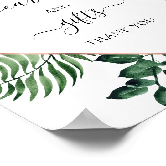 熱帯フローラカードとギフトサイン ポスター (角)