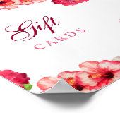 熱帯フローラギフトカードのサイン ポスター (角)