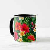 熱帯フローラギフト – カラフルハイビスカス マグカップ (正面左)
