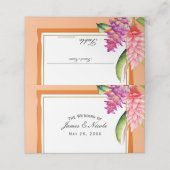 熱帯フローラコーラルオレンジテーブルシート番号 プレイスカード (外部開封)