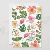熱帯フローラサマーアロハベビーシャワー 招待状 (裏面)