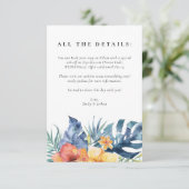 熱帯フローラサマーウォーター結婚カラー エンクロージャーカード (スタンド正面)