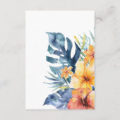 熱帯フローラサマーウォーター結婚カラー エンクロージャーカード (裏面)