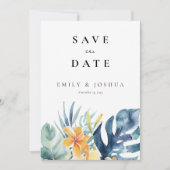 熱帯フローラサマーウォーター結婚カラー セーブザデート (正面)