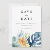 熱帯フローラサマーウォーター結婚カラー セーブザデート (正面)