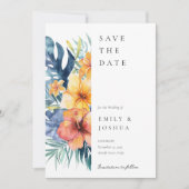 熱帯フローラサマーウォーター結婚カラー セーブザデート (正面)