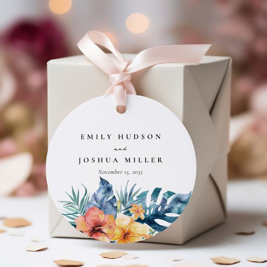 熱帯フローラサマーウォーター結婚カラー フェイバータグ