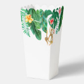 熱帯フローラジャングルアニマル子供の誕生日パーティー フェイバーボックス (裏面)