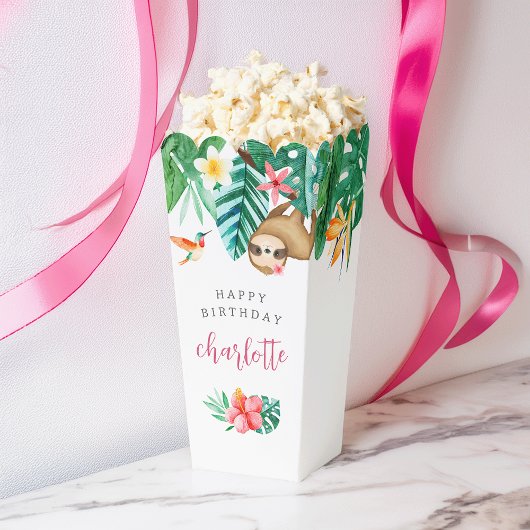 熱帯フローラジャングルアニマル子供の誕生日パーティー フェイバーボックス