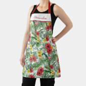 熱帯フローラジャングルパーソナライズされた花 エプロン (インサイチュ)