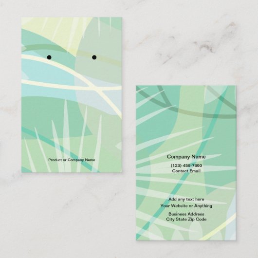 熱帯フローラジュエリーディスプレイカード 名刺 (正面/裏面)