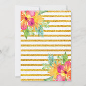 熱帯フローラスイミングプールパーティー卒業 招待状 (裏面)