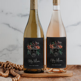 熱帯フローラスカルハロウィーン ワインラベル