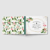 熱帯フローラス離れフラミンゴブライダルシャワー ゲストブック (全面)