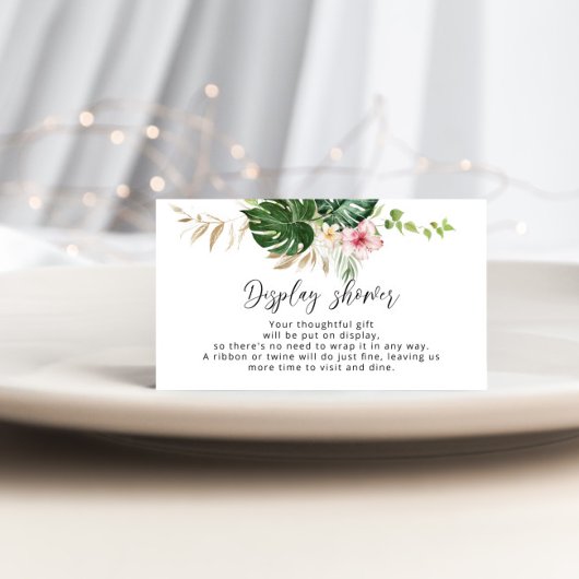 熱帯フローラディスプレイシャワーエンクロージャカード エンクロージャーカード