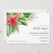 熱帯フローラデジタルブライダルシャワー 招待状 (正面)