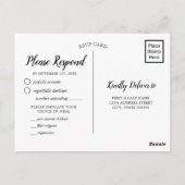 熱帯フローラハイビスカスウェディングRSVP食事の選択 ポストカード (裏面)