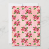 熱帯フローラハイビスカスウォーター結婚カラー 招待状 (裏面)