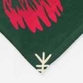 熱帯フローラハイビスカススノーフレークスクリスマス | フリースブランケット (角)