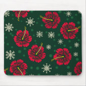 熱帯フローラハイビスカススノーフレークスクリスマス | マウスパッド (正面)