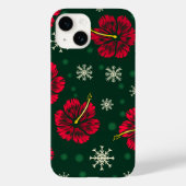 熱帯フローラハイビスカススノーフレークスクリスマス | Case-Mate iPhoneケース (裏面)