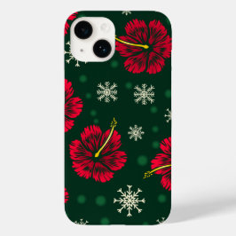 熱帯フローラハイビスカススノーフレークスクリスマス | Case-Mate iPhone 14ケース