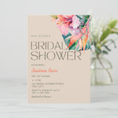 熱帯フローラハイビスカスハワイアンブライダルシャワー 招待状 (スタンド正面)