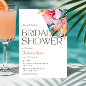 熱帯フローラハイビスカスハワイアンブライダルシャワー 招待状