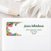 熱帯フローラハイビスカスハワイアン住所 シール (インサイチュ)