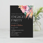 熱帯フローラハイビスカスハワイアン婚約パーティ 招待状 (スタンド正面)
