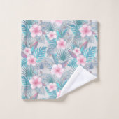 熱帯フローラハイビスカスハワイアン バスタオルセット (ウォッシュタオル)