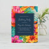 熱帯フローラハイビスカスバースデーパーティー 招待状 (スタンド正面)