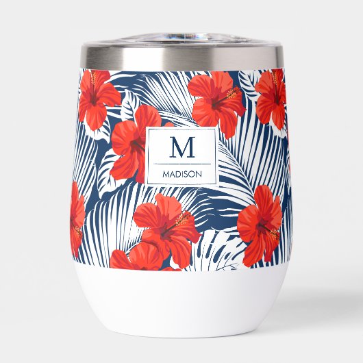 熱帯フローラハイビスカスフラワーカスタムモノグラム (正面)