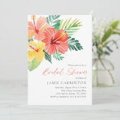熱帯フローラハイビスカスブライダルシャワー 招待状 (スタンド正面)