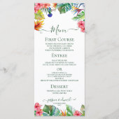 熱帯フローラハイビスカス結婚ハワイアン メニュー (正面)