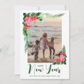 熱帯フローラハッピーニューイヤー写真 シーズンカード (正面)