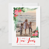 熱帯フローラハッピーニューイヤー写真 シーズンカード (正面)