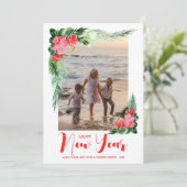 熱帯フローラハッピーニューイヤー写真 シーズンカード (スタンド正面)