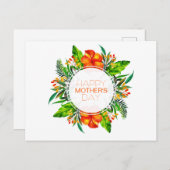 熱帯フローラハッピーマザーズデイ |はがき ポストカード (正面/裏面)