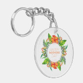 熱帯フローラハッピーマザーズデイ |キーチェーン キーホルダー (正面左)