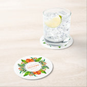 熱帯フローラハッピーマザーズデイ |コースター ラウンドペーパーコースター (インサイチュ)