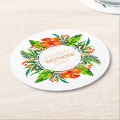 熱帯フローラハッピーマザーズデイ |コースター ラウンドペーパーコースター (アングル)