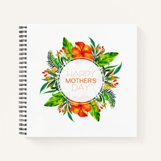 熱帯フローラハッピーマザーズデイ |ノートブック ノートブック (正面)