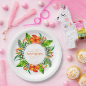 熱帯フローラハッピーマザーズデイ |紙プレート ペーパープレート (パーティー)