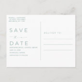 熱帯フローラハワイの結婚式の保存日 案内ポストカード (裏面)