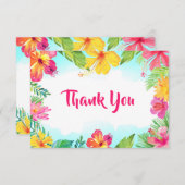 熱帯フローラハワイアンルアウ（ハワイ式宴会） サンキューカード (正面/裏面)