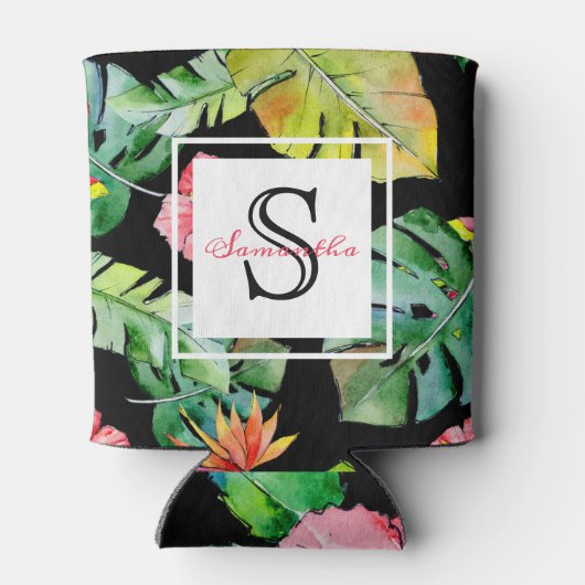 熱帯フローラハワイアンルアウ（ハワイ式宴会）モノグラム 缶クーラー (裏面)