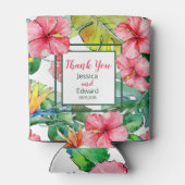 熱帯フローラハワイアン結婚ルアウ（ハワイ式宴会） 缶クーラー (裏面)